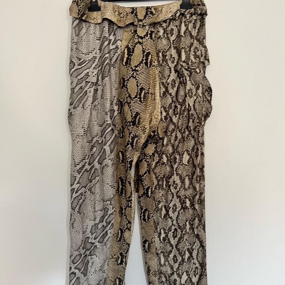 Zara Patchwork Snake Pants - image 7